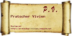 Pratscher Vivien névjegykártya